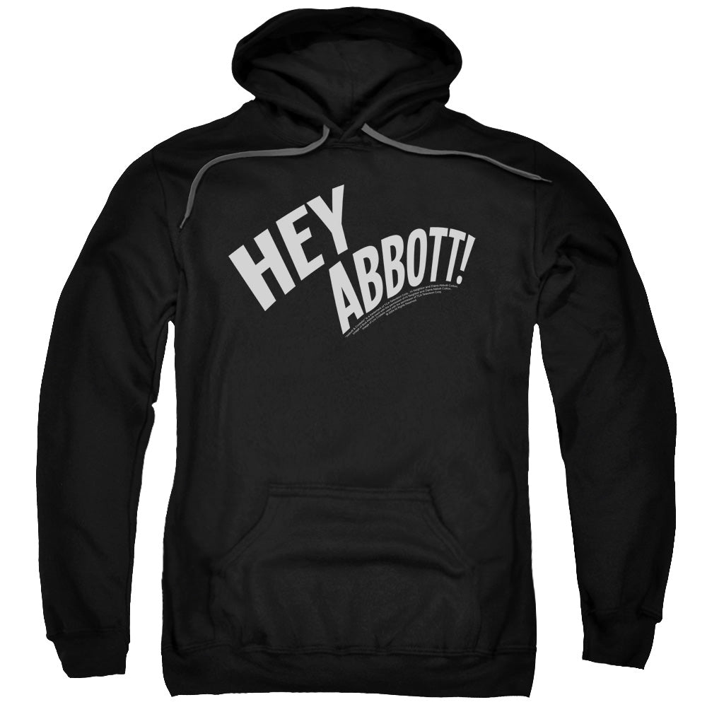 Abbott & Costello Hey Abbott Mens Hoodie Black Officially Licensed