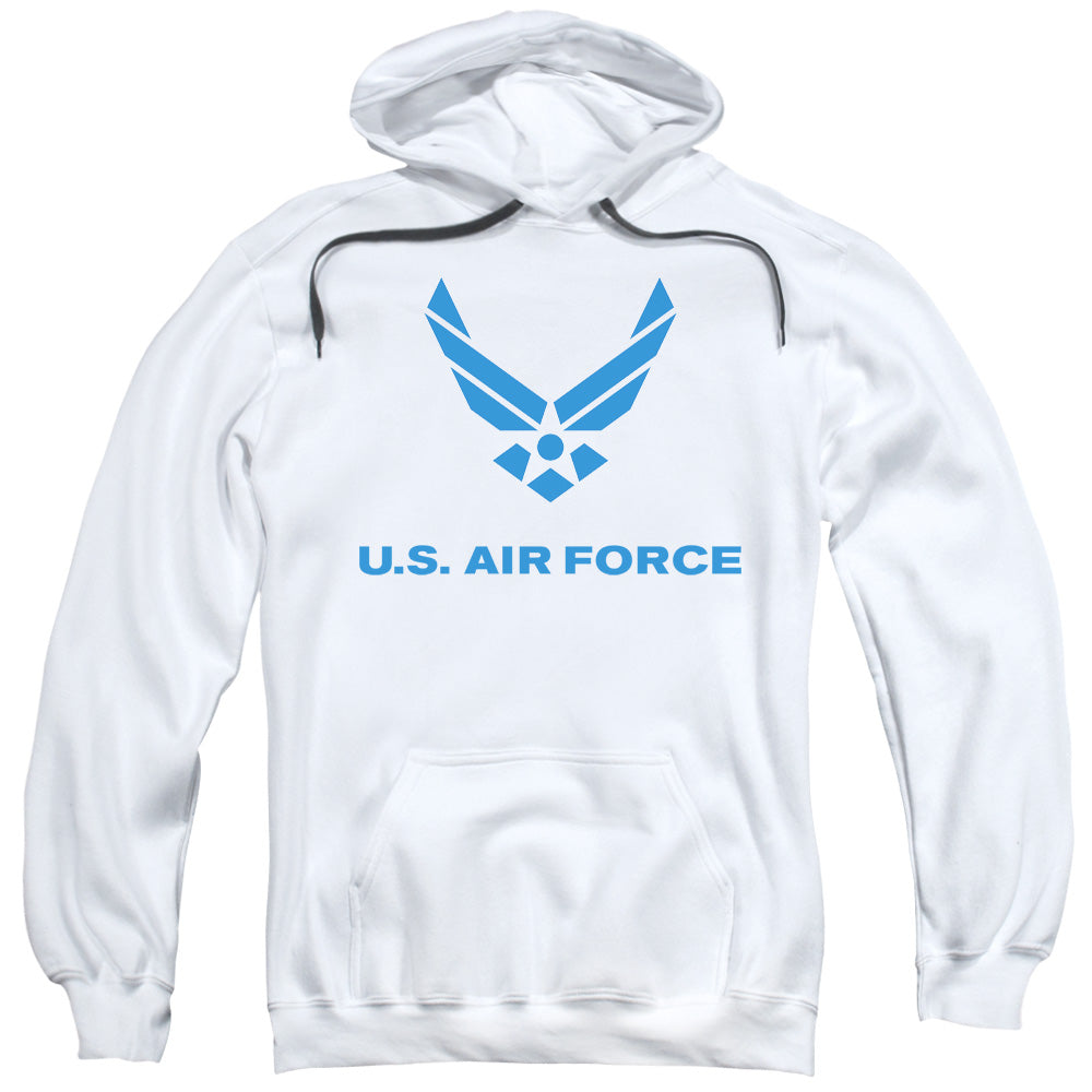 Air Force Distressed Logo Mens Hoodie White Officially Licensed