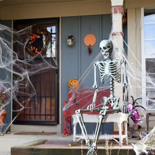 5.4 Feet Halloween Skeleton Life Size Realistic Full Body Hanging-0