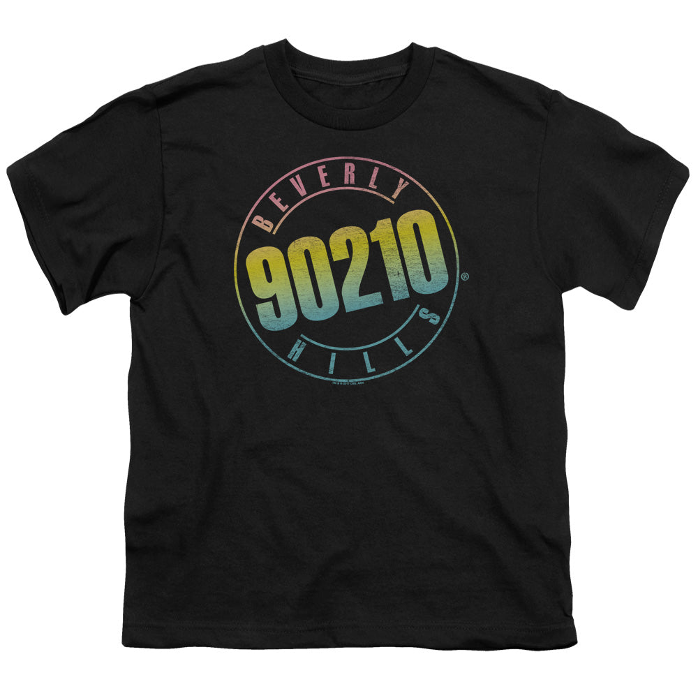 90210 Color Blend Logo Kids Youth T Shirt Black Officially Licensed