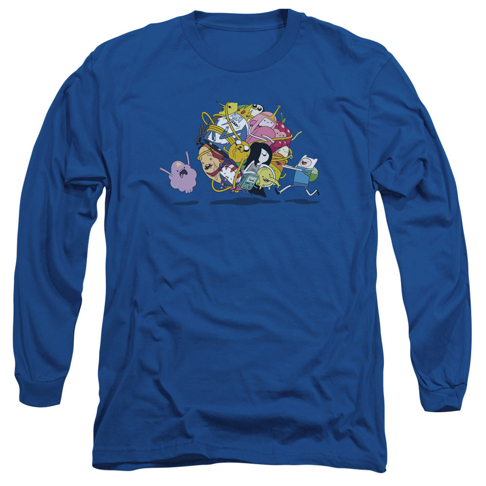 Adventure Time Glob Ball Mens Long Sleeve Shirt Royal Blue Officially Licensed