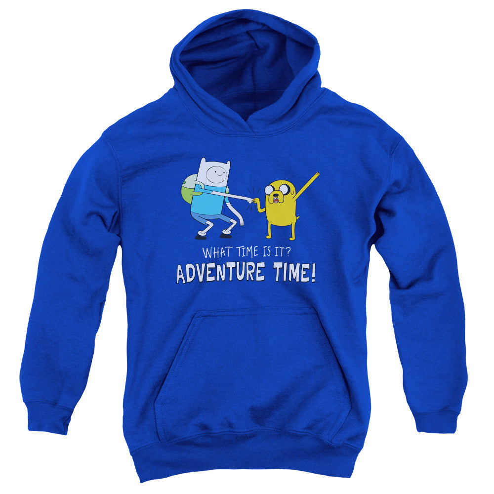 Adventure Time Fist Bump Kids Youth Hoodie Royal Blue Officially Licensed