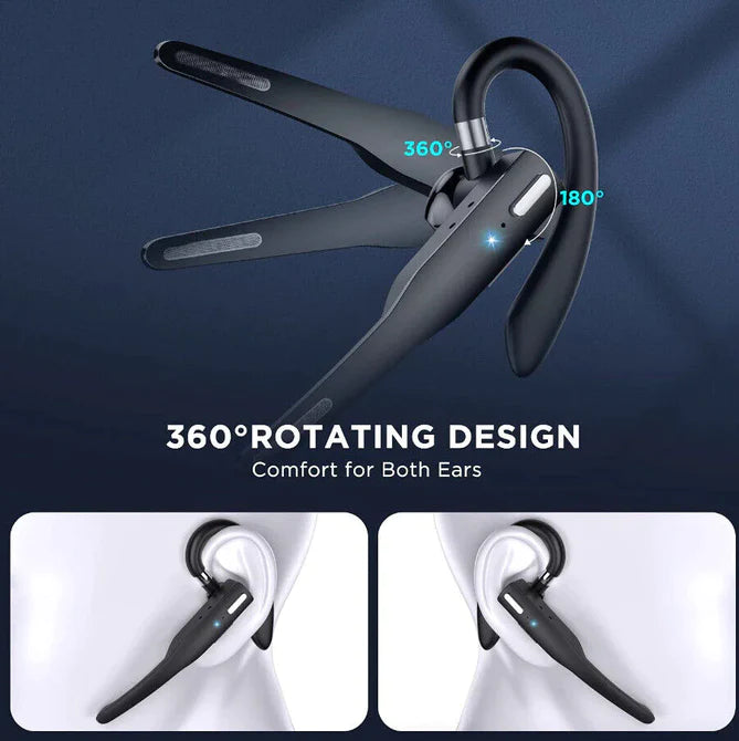 Bluetooth 5.1 Wireless Headset Noise Cancelling Hands Free Earphone