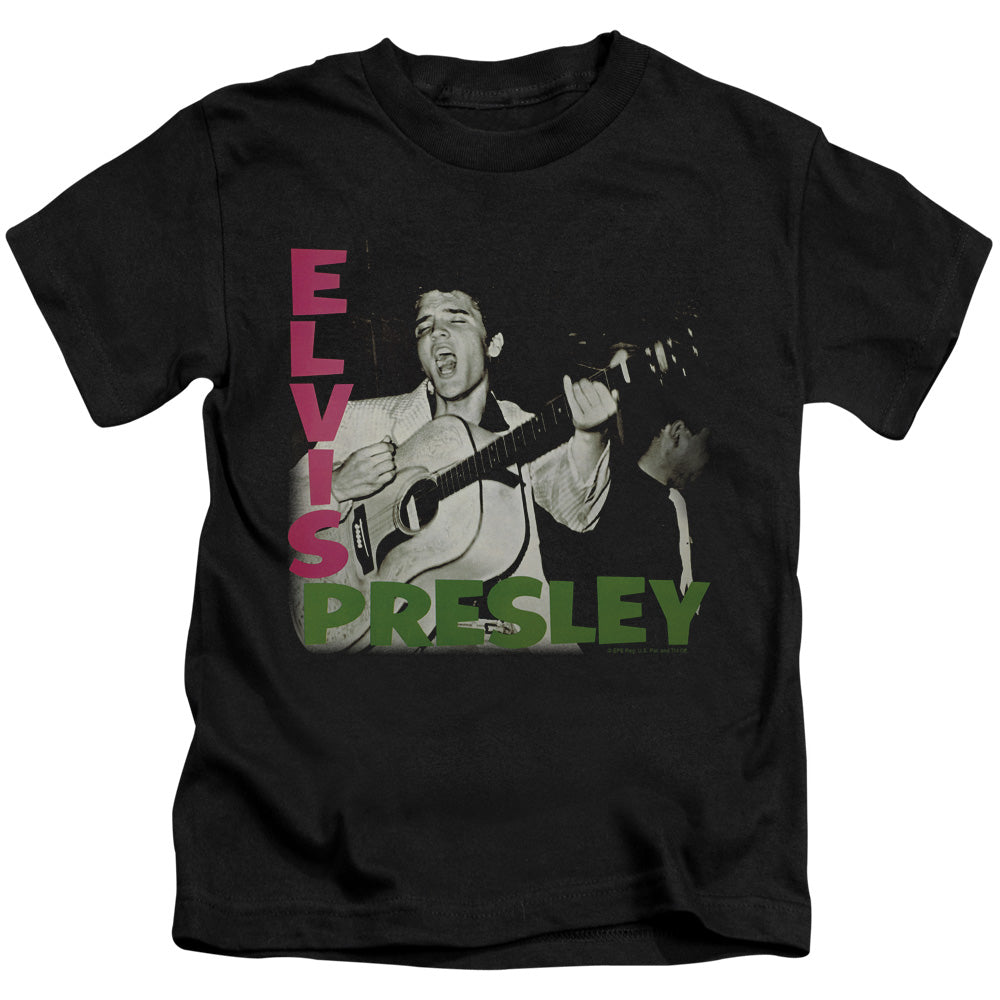 Elvis Presley Elvis Presley Album Juvenile Kids Youth T Shirt Black Officially Licensed