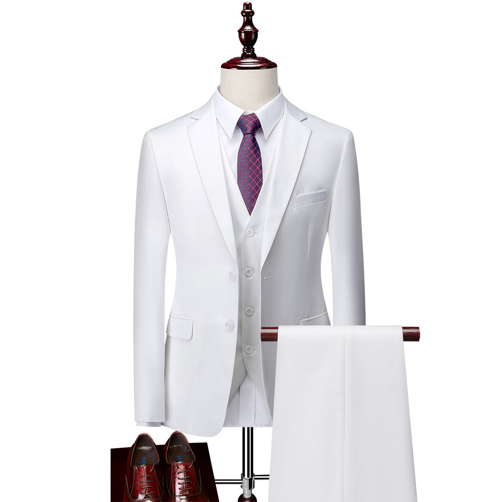 3 Piece Suit Jacket Pants & Vest Business Formal Men's-7