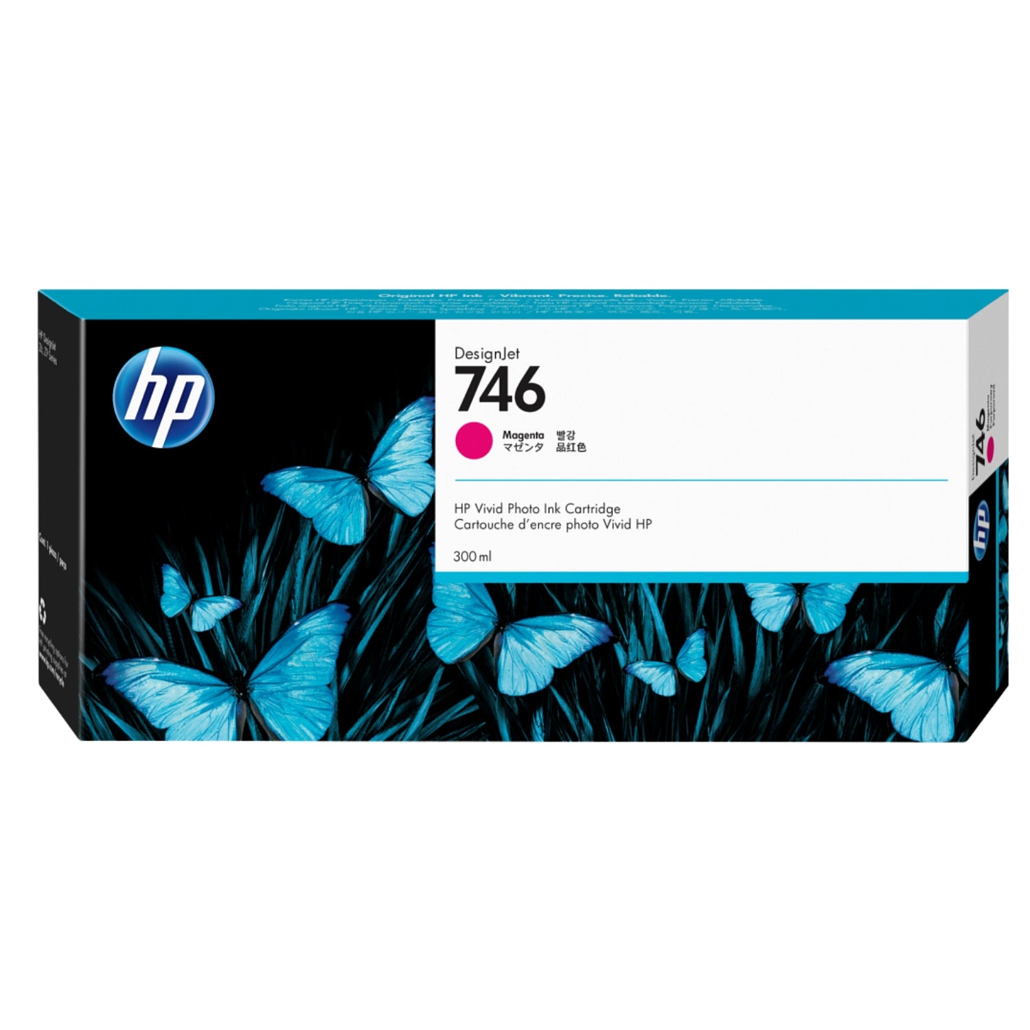 Original HP 746 300mL Magenta (P2V78A) Ink Cartridge-0