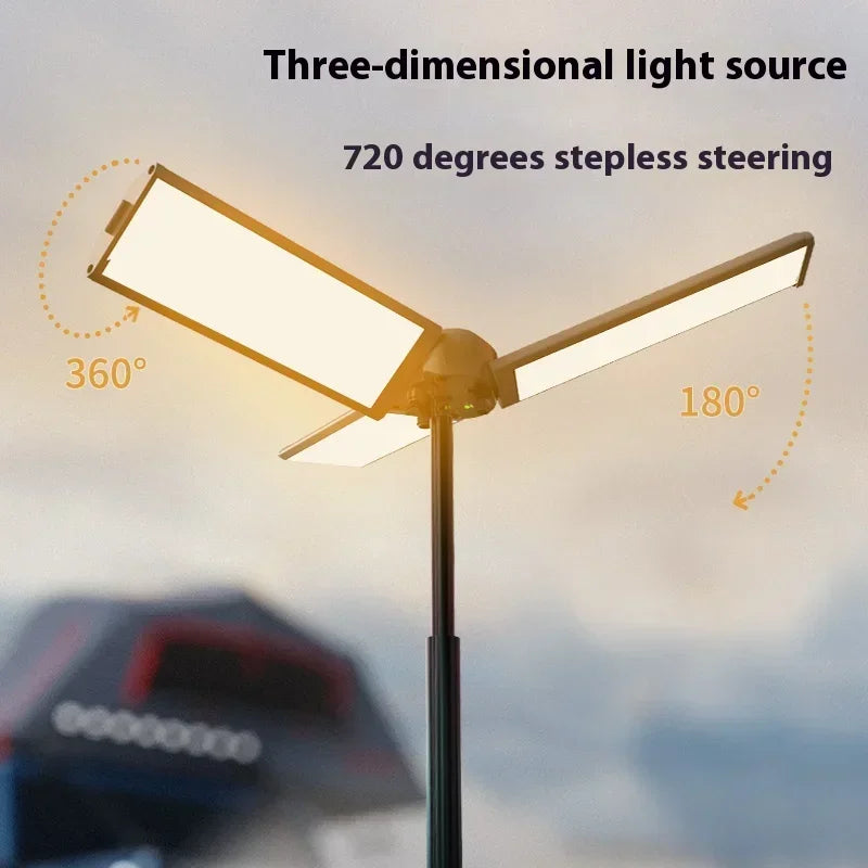 1000LM Rechargeable Camping Lantern Retractable Work Light Hiking Emergency