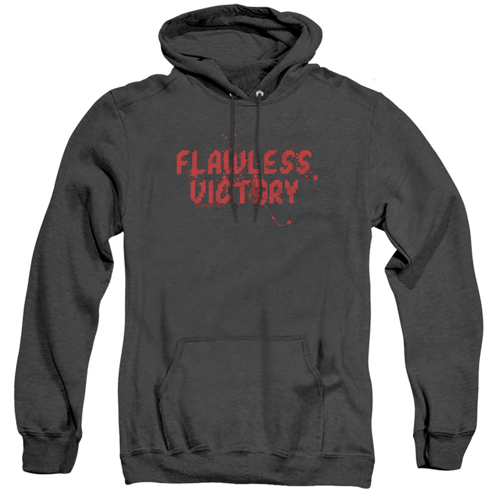 Mortal Kombat Klassic Flawless Victory Mens Heather Hoodie Black Officially Licensed