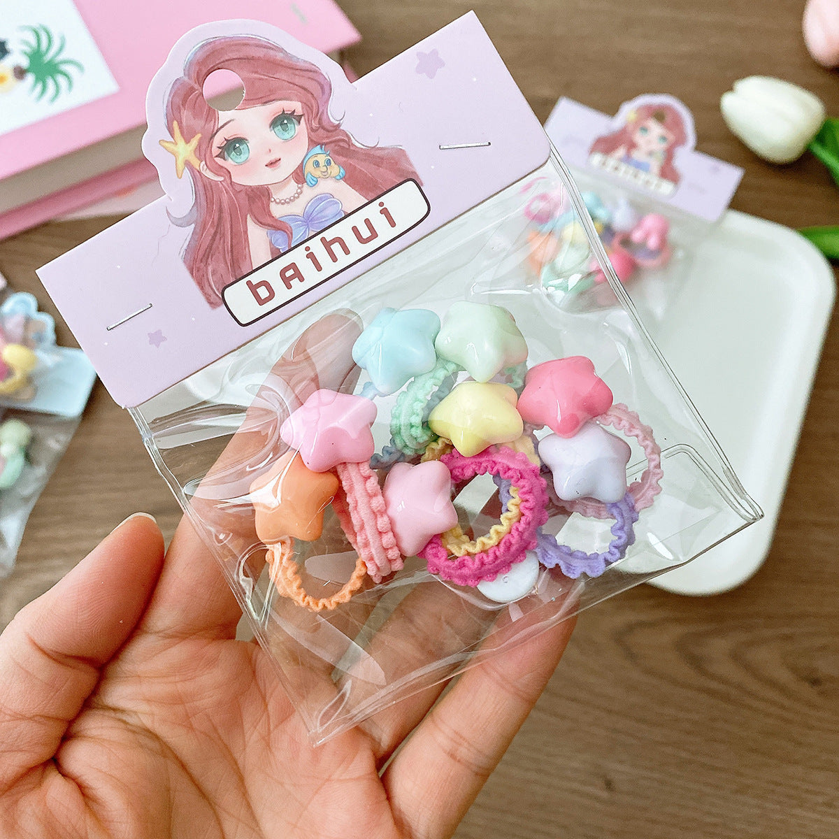 Collection Of Candy-Colored Hair Ties With Lace-4